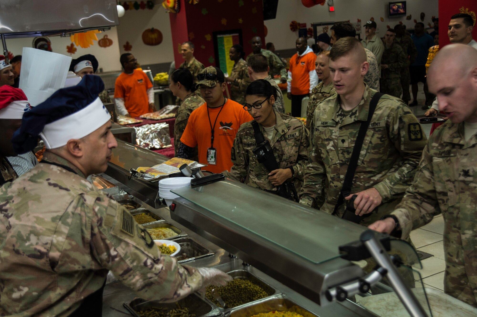 The 386th AEW, Expeditionary Force Support Squadron, cook for approximately 7,000 Airmen, soldiers, civilians and coalition forces daily