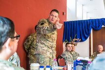 Gen. Lengyel, Chief of National Guard Bureau, checks in with Guardsmen deployed to Qatar