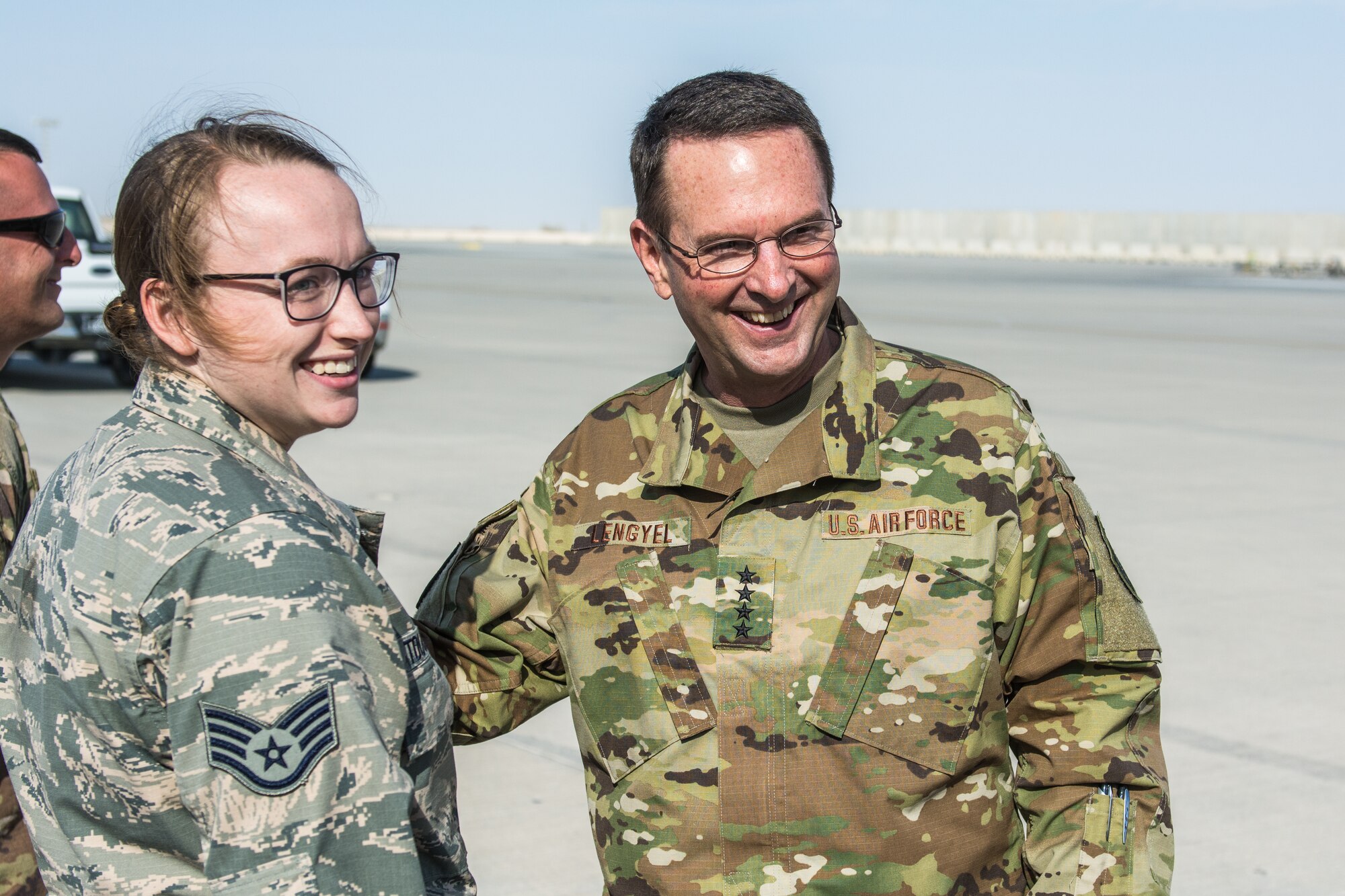 Gen. Lengyel, Chief of National Guard Bureau, checks in with Guardsmen deployed to Qatar