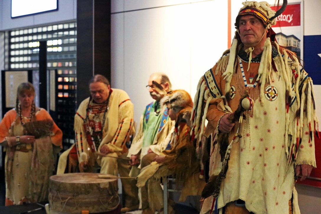 A Native American Song during the ceremony.