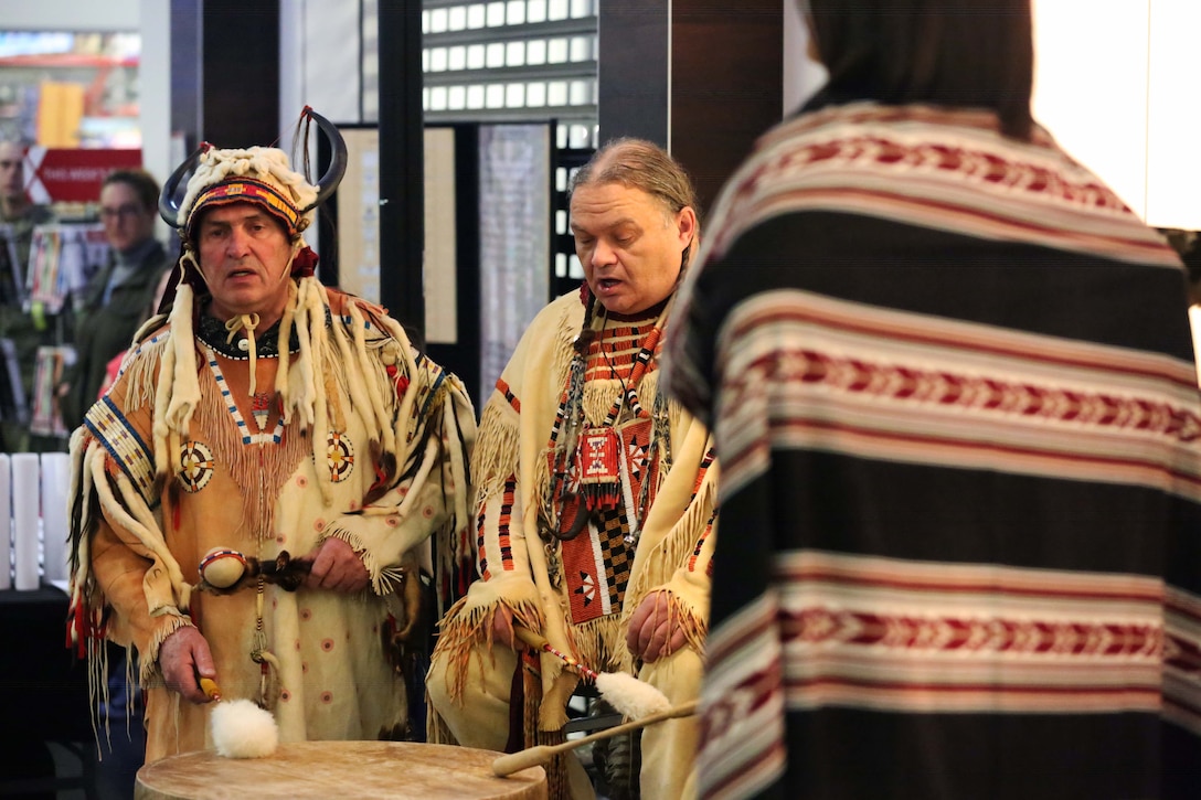 A Native American Heritage ceremony is held in Germany.