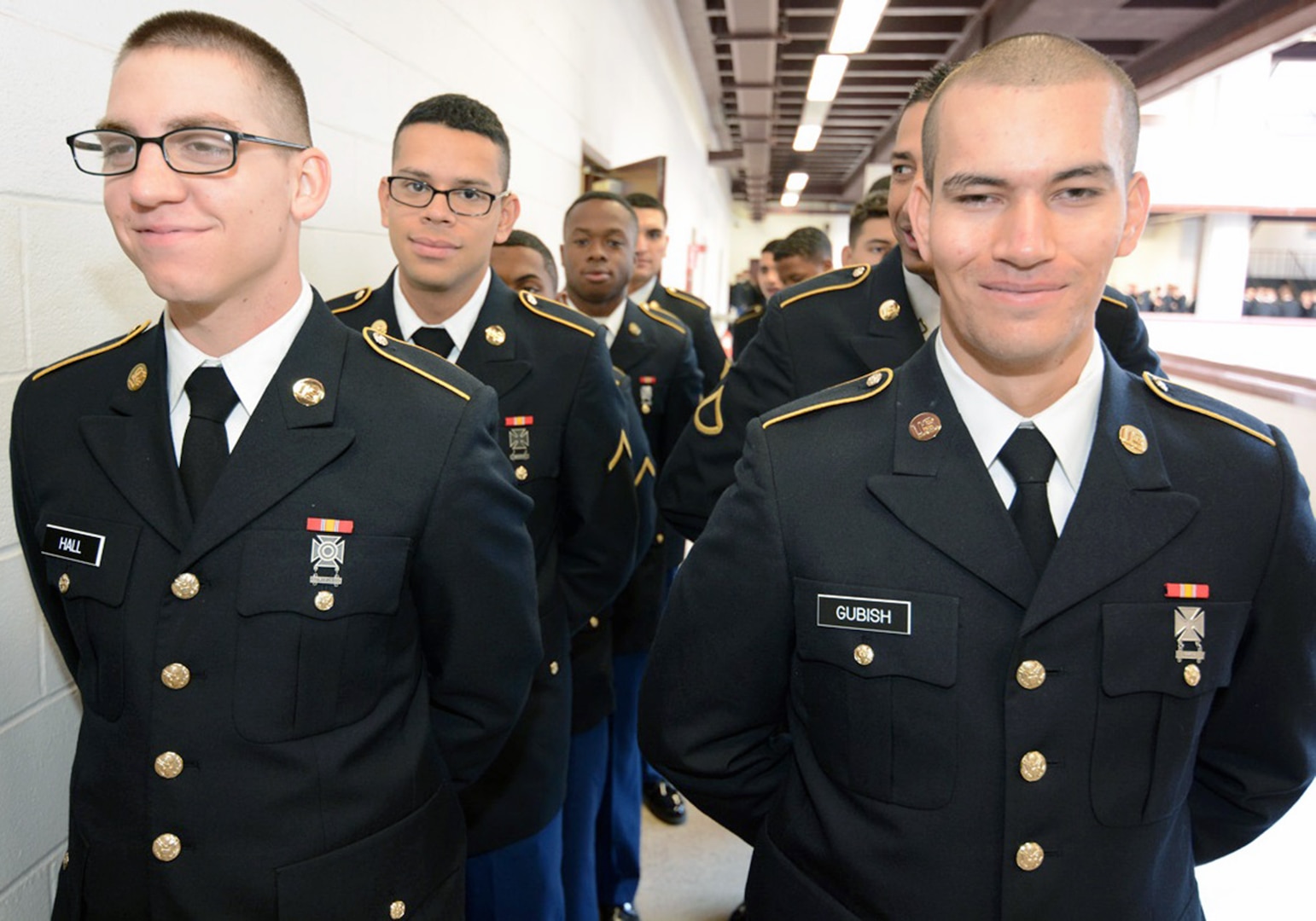 Soldiers from the Army Medical Department Center & School at Joint Base San Antonio-Fort Sam Houston wait their turn to be picked up by families from San Antonio and surrounding cities for Mission Thanksgiving Nov. 23. For many young Soldiers attending training at JBSA-Fort Sam Houston, Thanksgiving is their first major holiday away from their home and family. Soldiers are committed to their training and understand the sacrifice of their service, but for some it can be lonely being away.