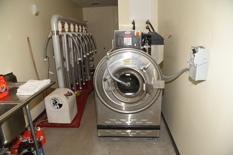 CHEYENNE MOUNTAIN AIR FORCE STATION, Colo. – The 721st Civil Engineer Squadron fire department opened a new fire station at Cheyenne Mountain Air Force Station Nov. 17, 2017. It added a new extractor chamber and drying machine to properly clean firefighting gear after use. (U.S. Air Force photo by Robb Lingley)