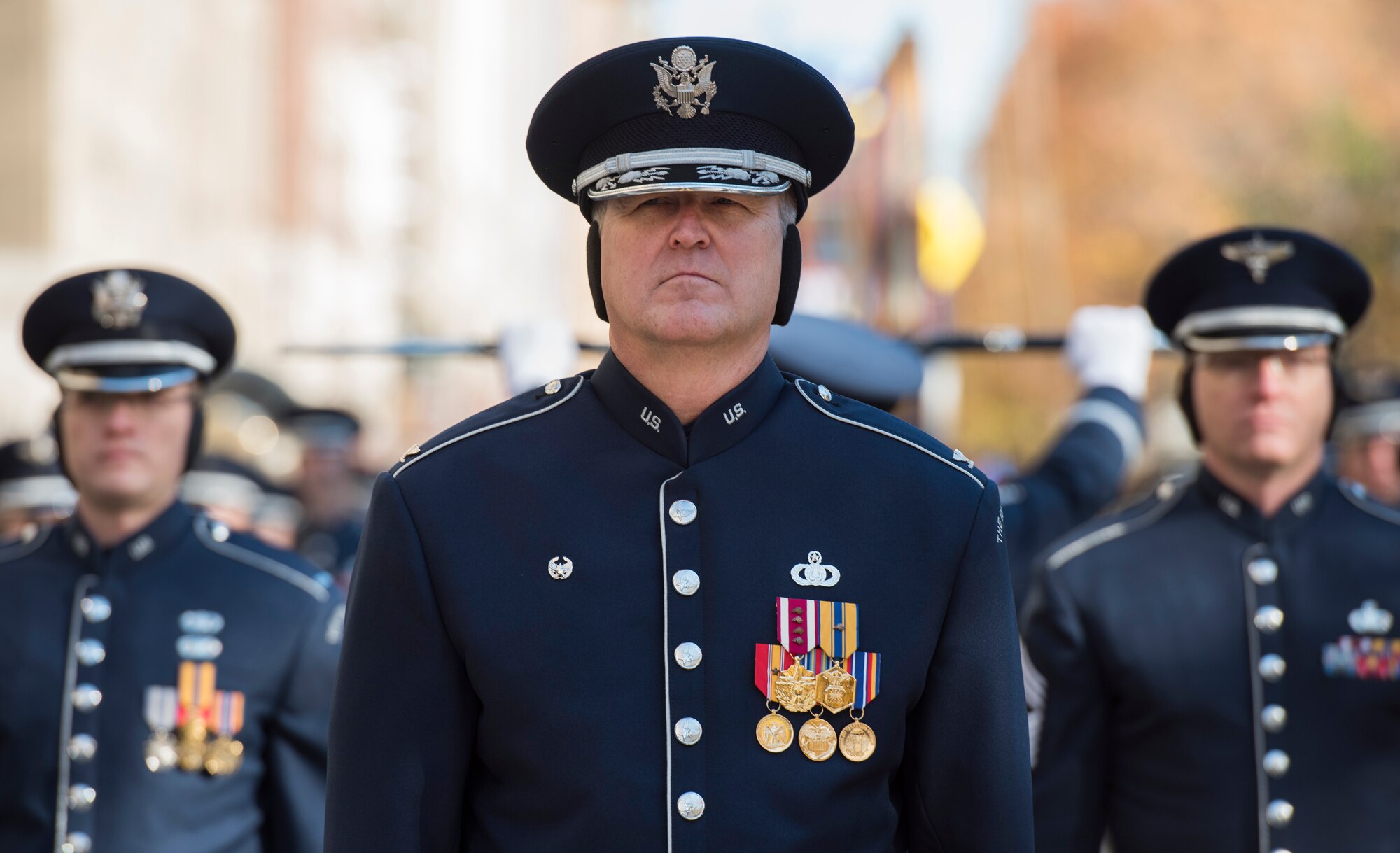 Col. Lang marches in parade