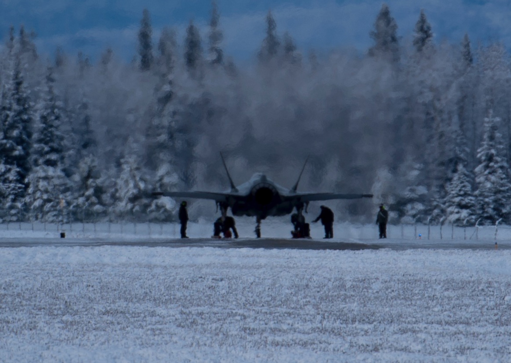 The Lockheed Martin’s F-35A test crew is conducting testing on Eielson Air Force Base, Alaska, to certify the aircraft’s ability to taxi and land on an icy runway.