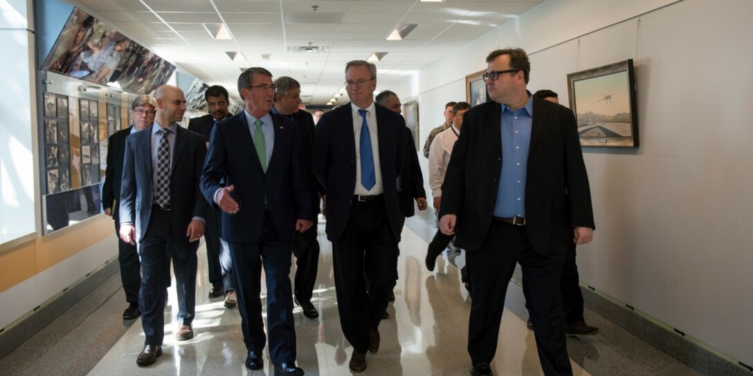 Secretary of Defense Ash Carter speaks with members of the Defense Innovation Board Oct. 5, 2016, at the Pentagon in Washington, D.C.