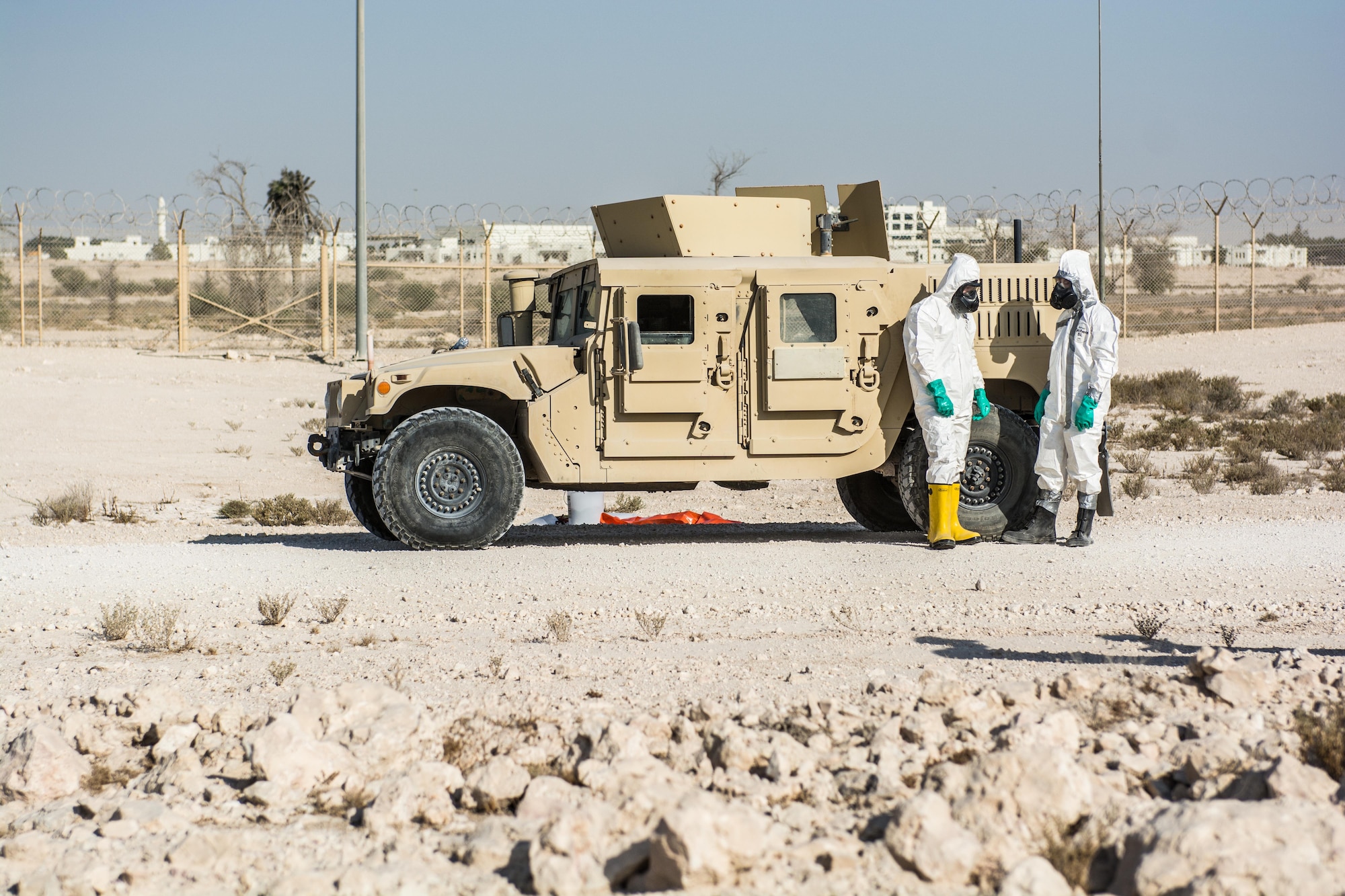 Multiple base agencies conduct a joint chemical response exercise