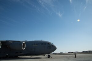The 5th EAMS is responsible for the aerial port of debarkation and maintains staged C-17 aircraft, as well as providing en route maintenance and support for transient C-17 and C-5 aircraft flying in and out of Iraq, Afghanistan and Southwest Asia.