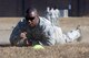 The Marine CFT requires participants in battle dress uniform, to sprint a timed 880 yards, lift a 30-pound ammunition can overhead from shoulder height repeatedly for two minutes, and perform a timed maneuver-under-fire event.