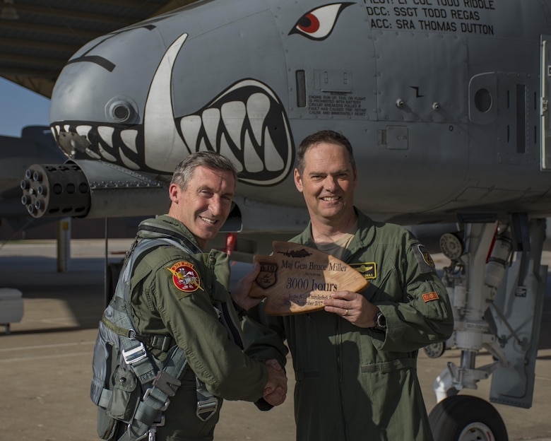 Maj. Gen. Ronald 'Bruce' Miller clocks 3,000 hours in A-10