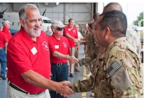 Members of the Air Commando Association’s board of directors meet Reserve and active-duty combat aviation advisors