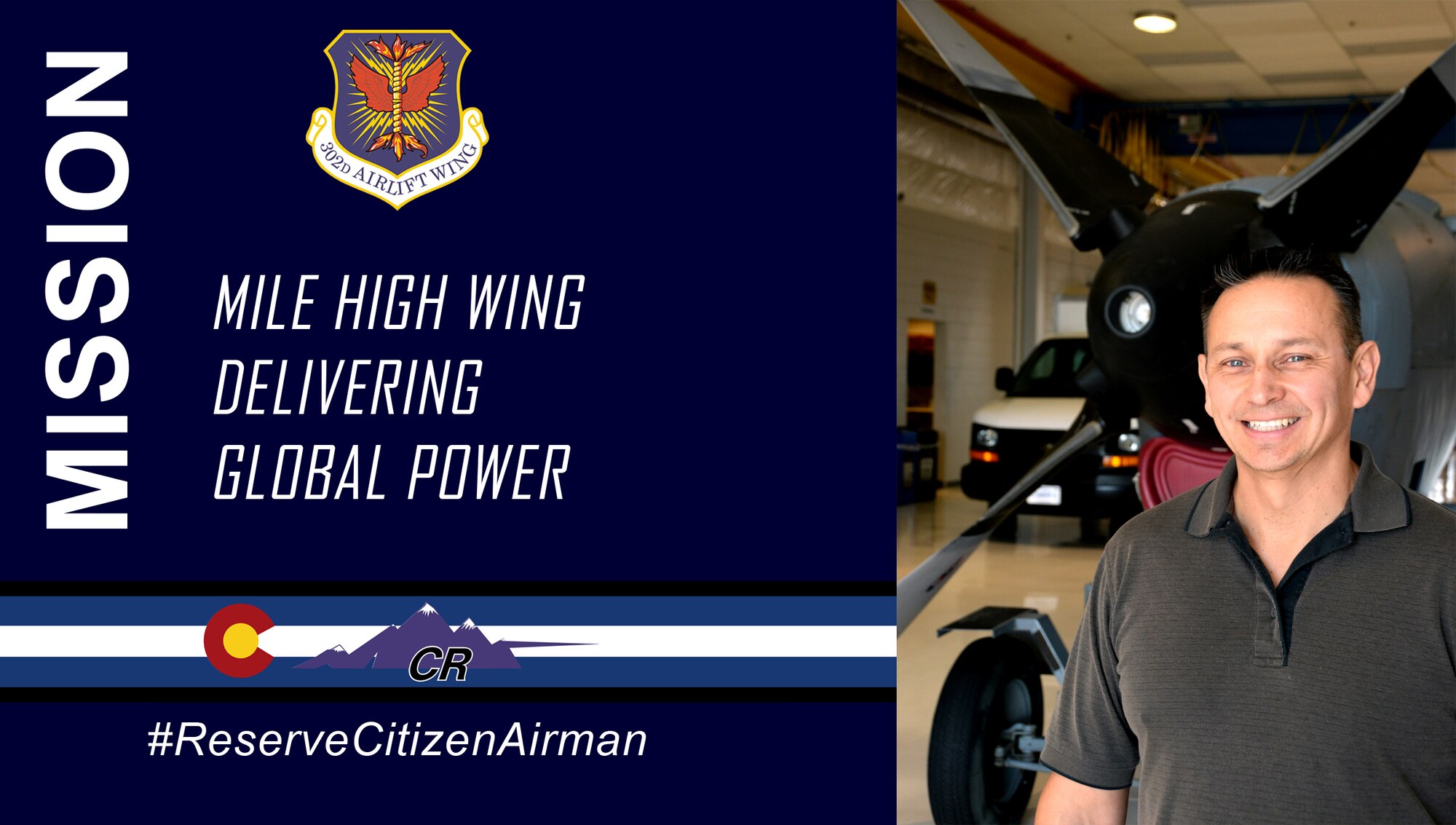 Master Sgt. Danny Amparan is a Reserve Citizen Airman with the 302nd Maintenance Group. As a quality assurance propulsion inspector, Amparan strives to ensure the overall mission success and safety of flying missions executed by the 302nd Operations Group. “What drives me is making sure our pilots and maintainers are safe,” said Amparan. “The safety checks I provide are the lifeline to the mission and the reservists flying it.”
