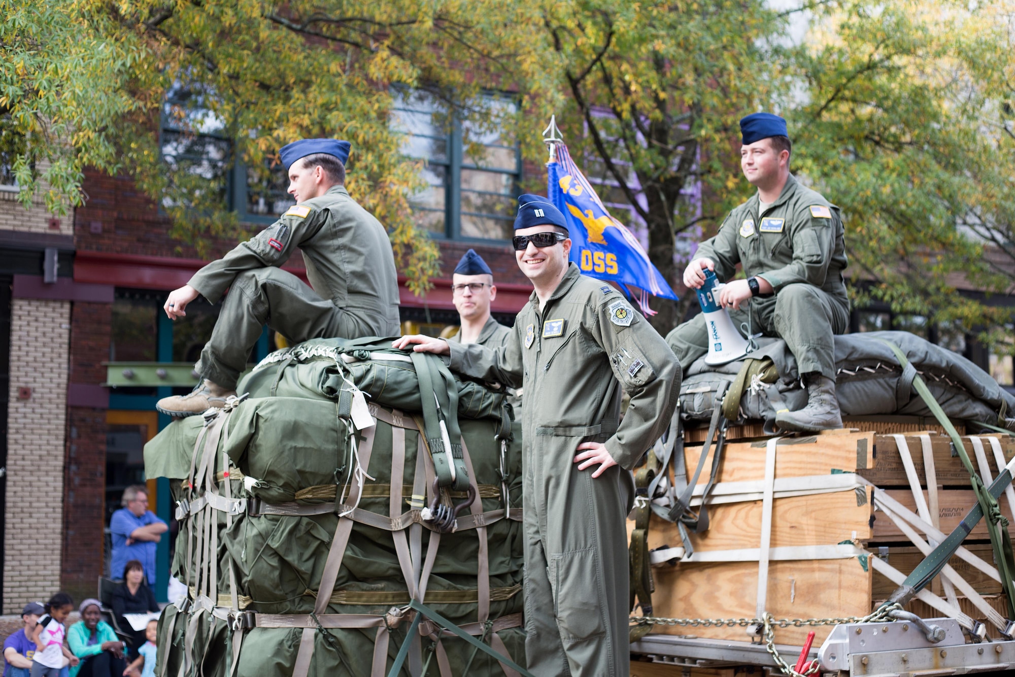 Pope Airmen join 2017 Fayetteville Veterans Day Parade