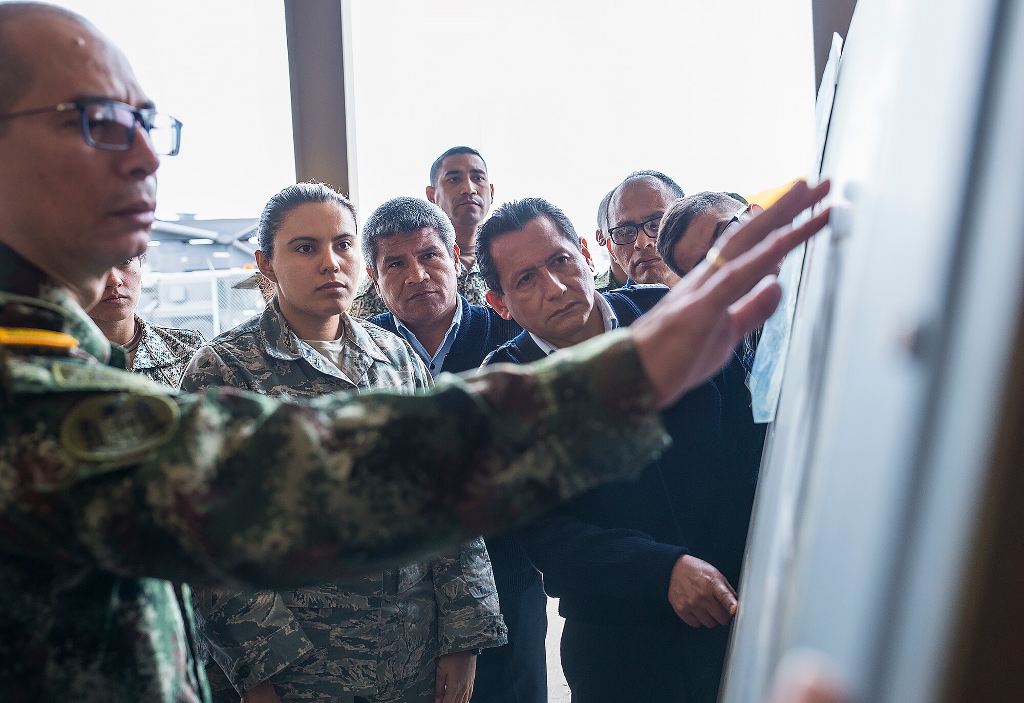 The students also visited the fabrication and propulsion shop before touring a C-5M Super Galaxy aircraft