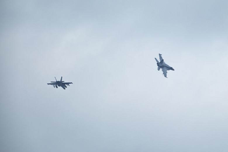 Initial Japan-Based CVW-5 Jet Squadrons Fly-in to MCAS Iwakuni