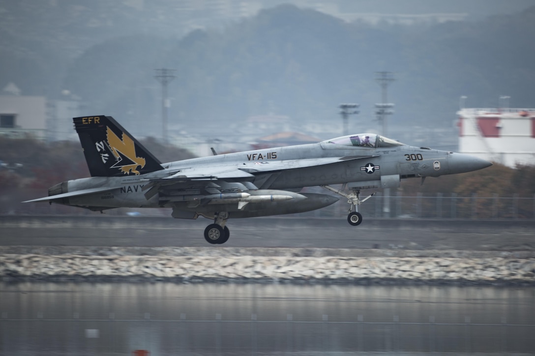 Initial Japan-Based CVW-5 Jet Squadrons Fly-in to MCAS Iwakuni
