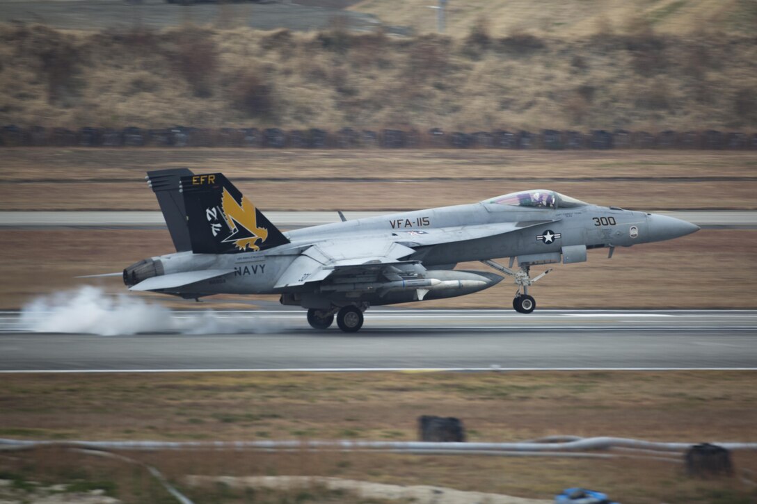 Initial Japan-Based CVW-5 Jet Squadrons Fly-in to MCAS Iwakuni