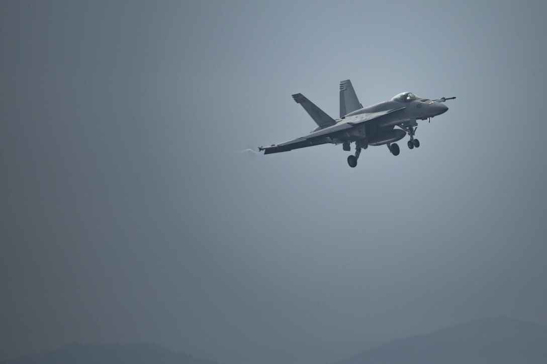 Initial Japan-Based CVW-5 Jet Squadrons Fly-in to MCAS Iwakuni