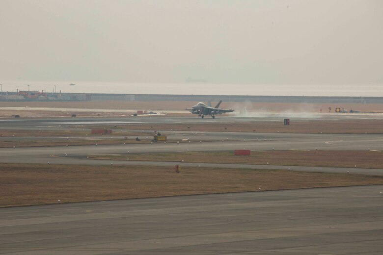 Initial Japan-Based CVW-5 Jet Squadrons Fly-in to MCAS Iwakuni