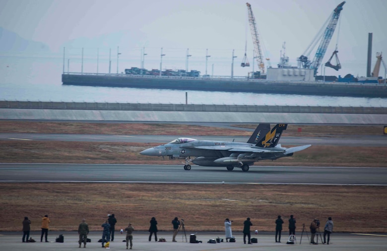 Initial Japan-Based CVW-5 Jet Squadrons Fly-in to MCAS Iwakuni