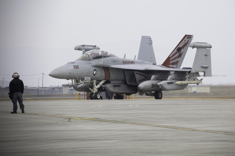 Initial Japan-Based CVW-5 Jet Squadrons Fly-in to MCAS Iwakuni