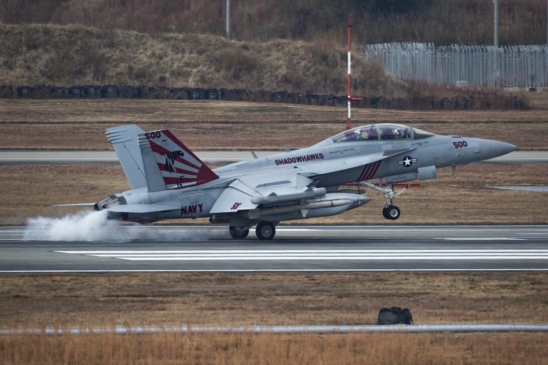 Initial Japan-Based CVW-5 Jet Squadrons Fly-in to MCAS Iwakuni
