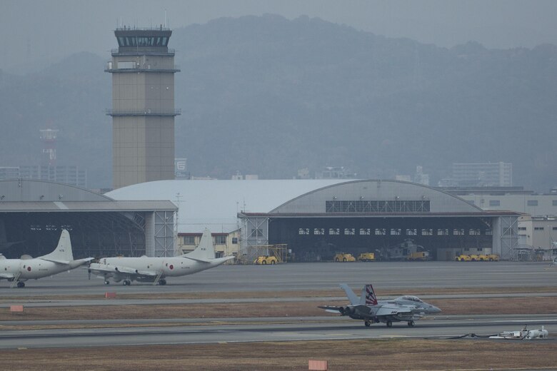 Initial Japan-Based CVW-5 Jet Squadrons Fly-in to MCAS Iwakuni