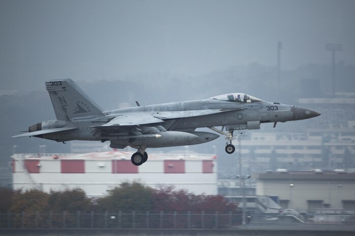 Initial Japan-Based CVW-5 Jet Squadrons Fly-in to MCAS Iwakuni