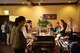 Participants of Heart Link line up to take advantage of the buffet provided for those who attended the event on Ramstein Air Base, Germany Sept. 28, 2017.While the military spouses ate they were briefed by several organizations that could help them to maximize their stay in Germany.