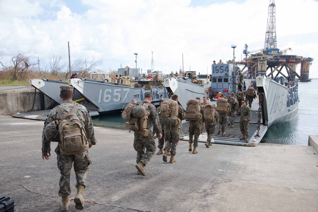The 26th MEU is supporting Federal Emergency Management Agency, the lead federal agency, in helping those affected by Hurricane Maria to minimize suffering and is one component of the overall whole-of-government response effort.