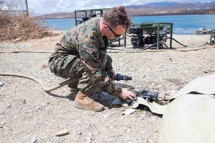 The 26th MEU is supporting Federal Emergency Management Agency, the lead federal agency, in helping those affected by Hurricane Maria to minimize suffering and is one component of the overall whole-of-government response effort.