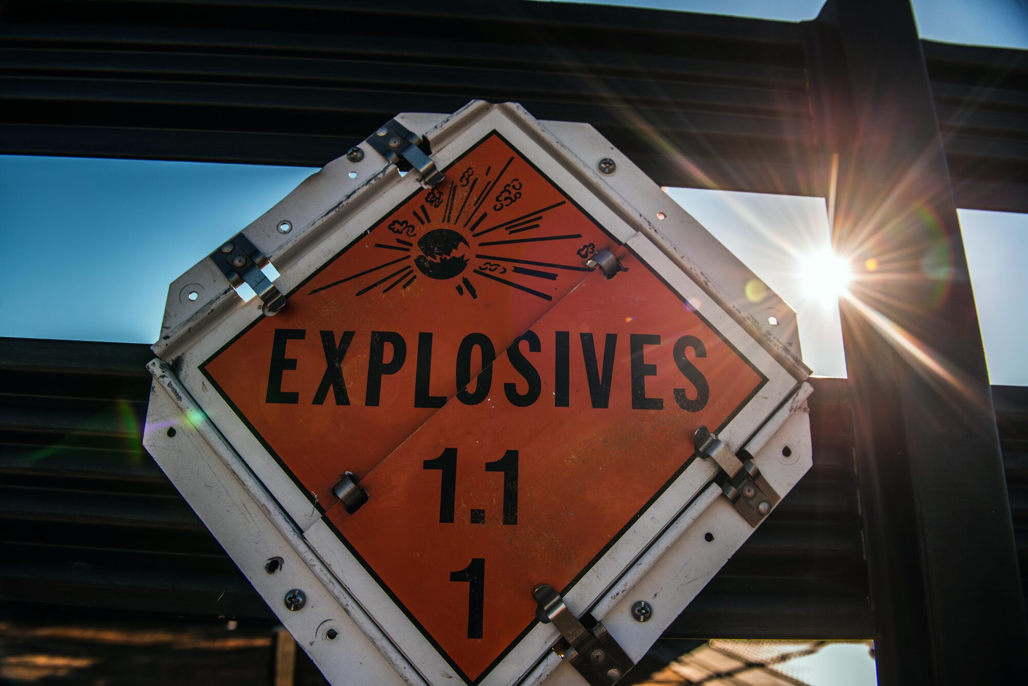 The 56th Civil Engineer Squadron explosive ordnance disposal team participated in proficiency training at the Gila Bend Air Force Auxiliary Field in Gila Bend, Ariz., Sept. 21, 2017. Proficiency training ensures that EOD Airmen remain capable in using explosives to disarm possible improvised explosive device threats and ultimately save lives. (U.S. Air Force photo/Airman 1st Class Alexander Cook)