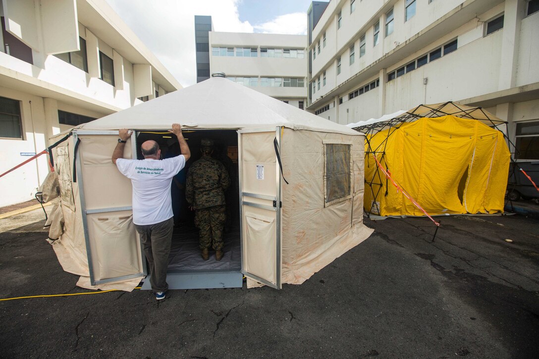 The 26th MEU is supporting Federal Emergency Management Agency, the lead federal agency, in helping those affected by Hurricane Maria to minimize suffering and is one component of the overall whole-of-government response effort.