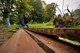 U.S. Air Force Tech. Sgt. Christopher Moore, 488th Intelligence Squadron NCO in charge of information assurance, cuts planks of wood in preparation for building a dock Oct. 2, 2017, at Middlefield Manor in Barton Mills, England. Airmen from the RAF Mildenhall Team 5/6 volunteered their time helping the residents by chopping wood, building a boat landing dock, putting up a fence and cutting reeds within the river. (U.S. Air Force photo by Senior Airman Christine Groening)