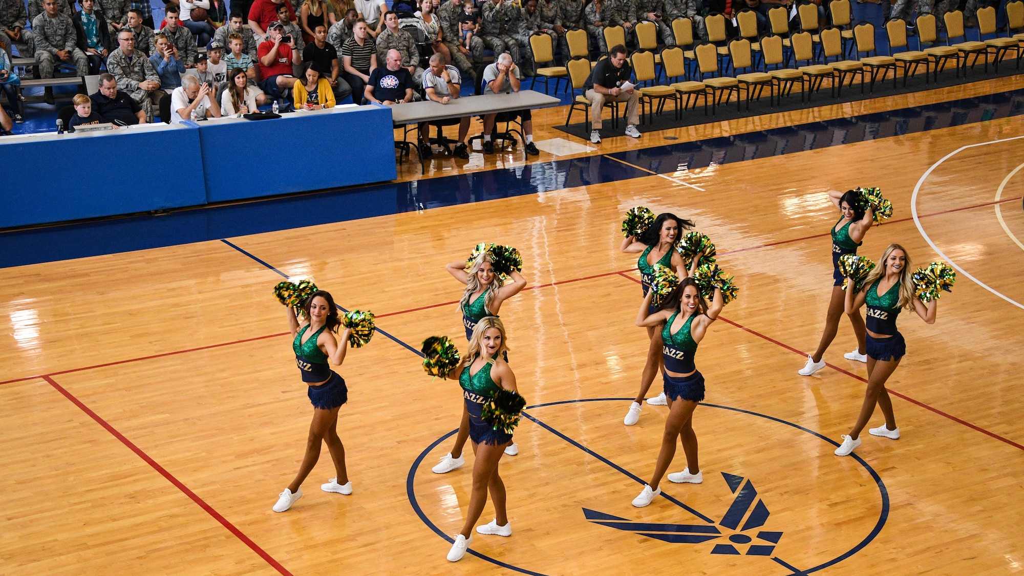 Utah Jazz players scrimmage at Warrior Fitness Center