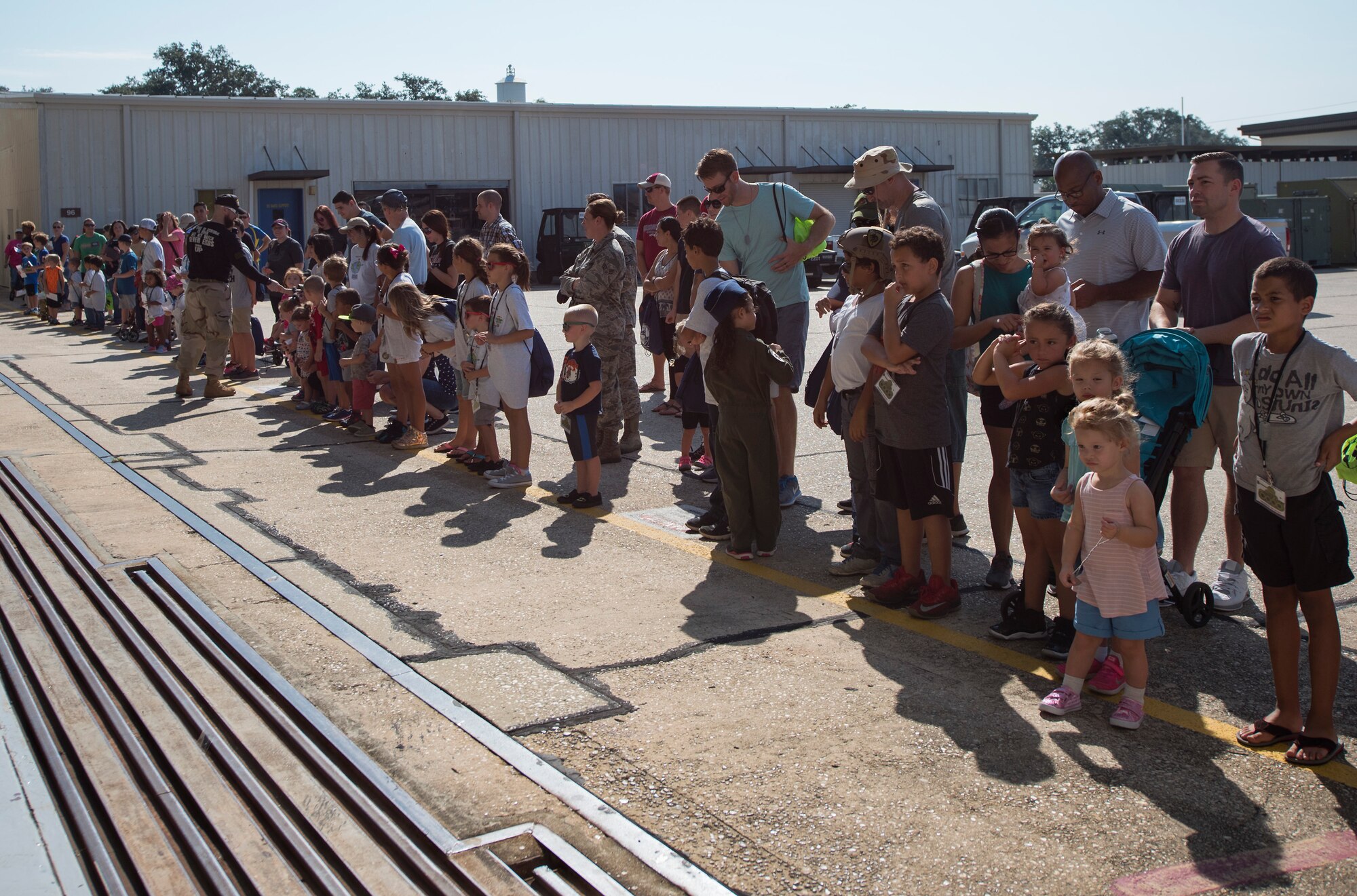 More than 470 kids participated in Operation Hero. The event was set up to show them the process their parents go through before they leave home.
