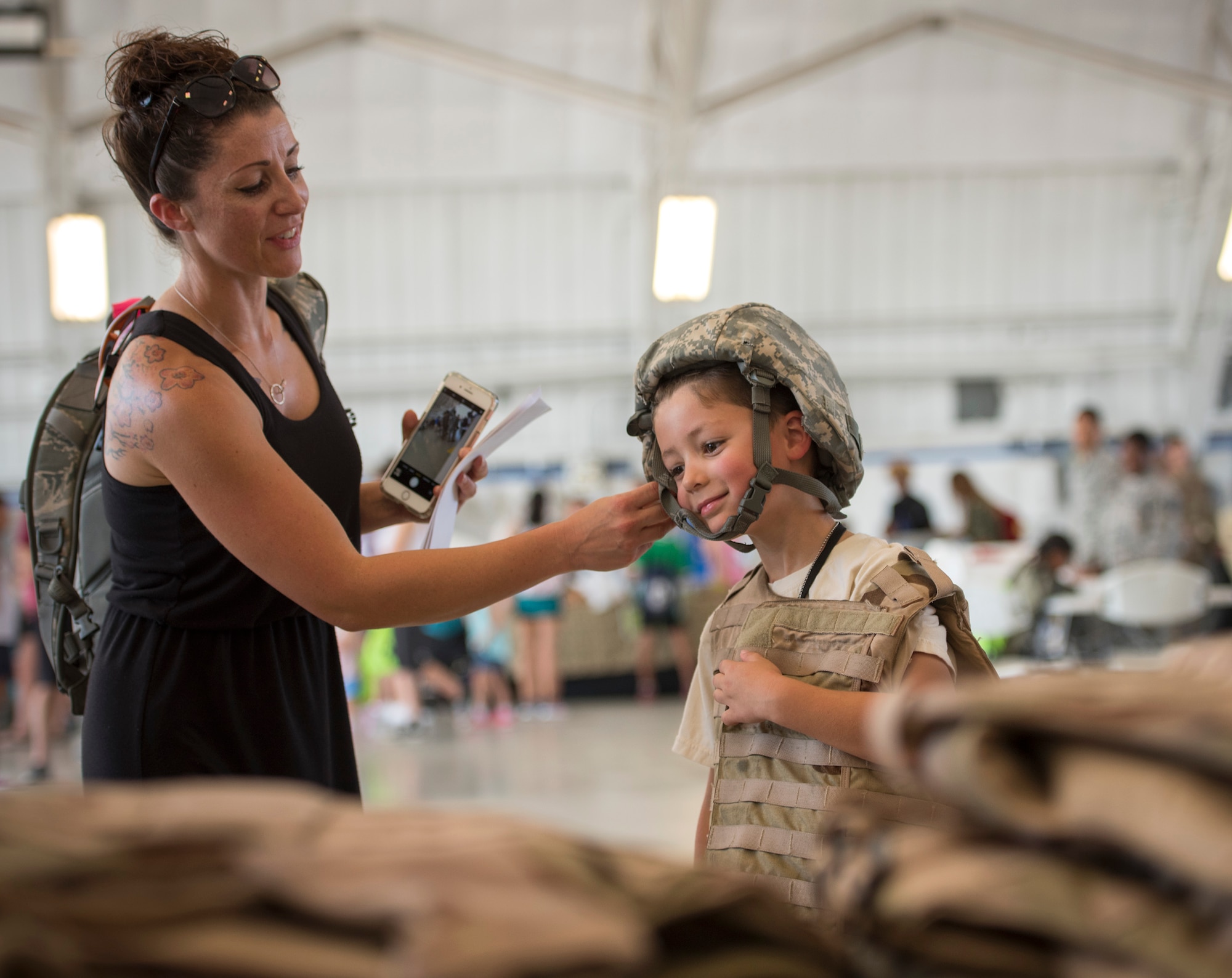 More than 470 kids participated in Operation Hero. The event was set up to show them the process their parents go through before they leave home.