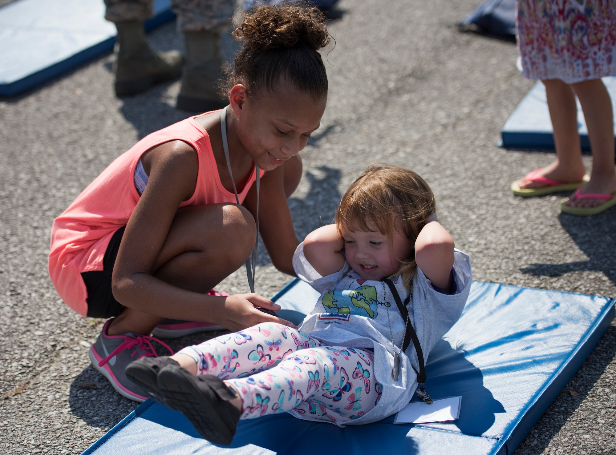 More than 470 kids participated in Operation Hero. The event was set up to show them the process their parents go through before they leave home.
