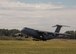 A C-5M Super Galaxy from Dover Air Force Base, Del. takes off at Dobbins Air Reserve Base, Ga. Oct. 2, 2017. The plane took vital communication equipment as well as AT&T Network Disaster Recovery Team members to provide communication support to Puerto Rico in the wake of Hurricane Maria’s destruction. (U.S. Air Force photo/Staff Sgt. Andrew Park)