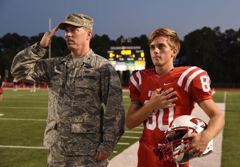 Dragons Recognized At Local Football Game Keesler Air Force Base