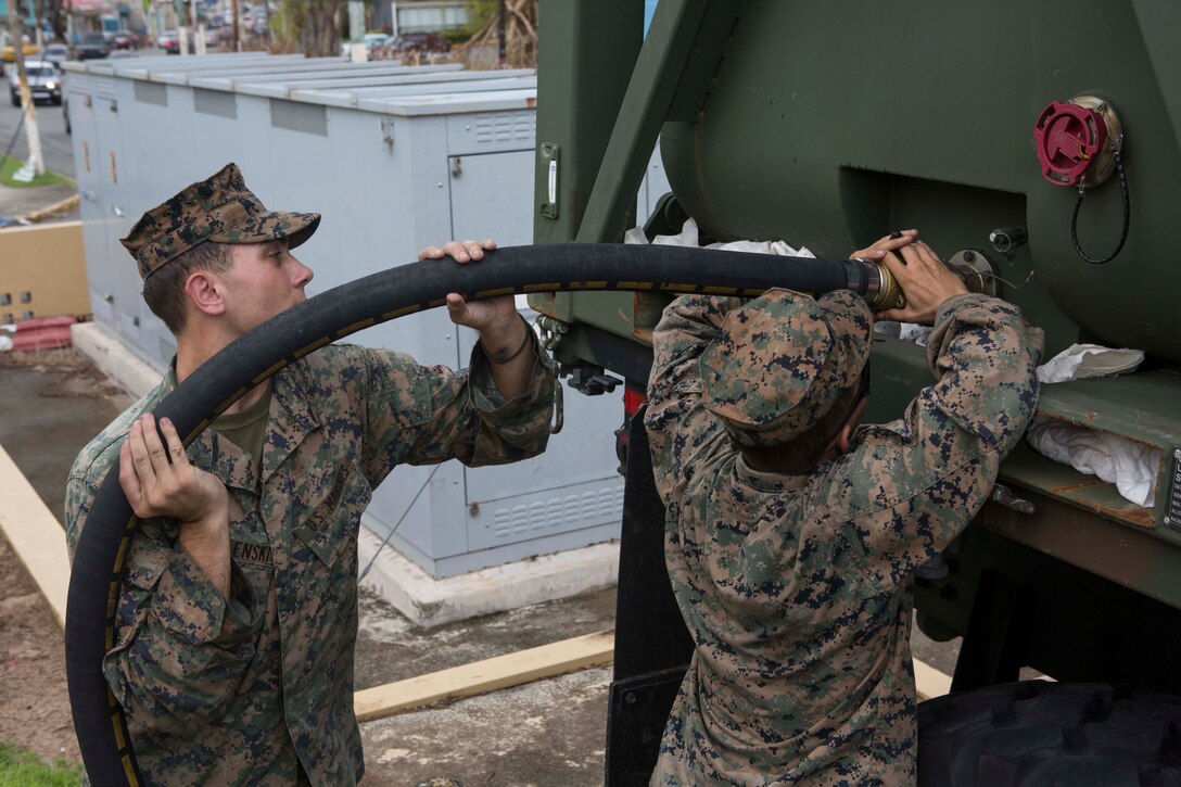 The 26th MEU is supporting Federal Emergency Management Agency (FEMA), the lead federal agency, in helping those affected by Hurricane Maria to minimize suffering and is one component of the overall whole-of-government response effort.
