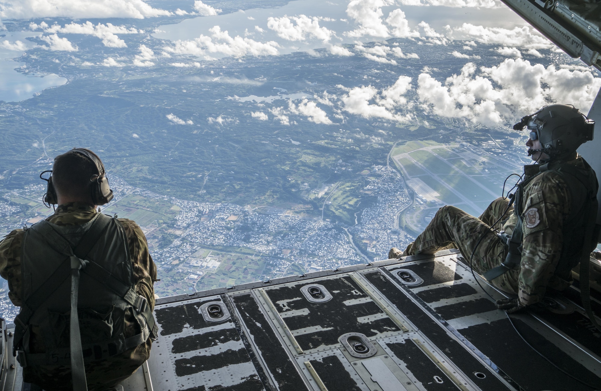 Military free fall operations at Kadena