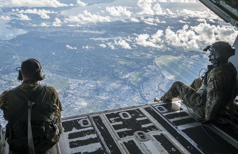 Military free fall operations at Kadena