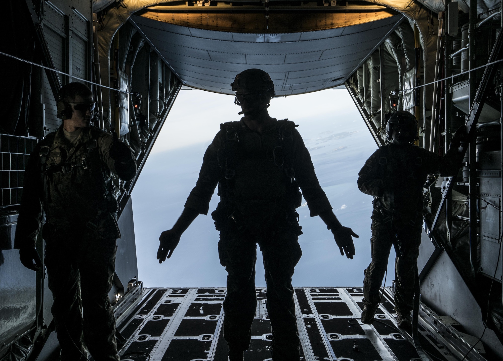 Military free fall operations at Kadena