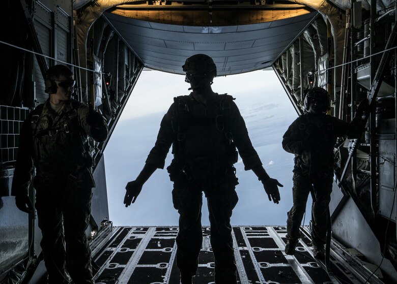 Military free fall operations at Kadena