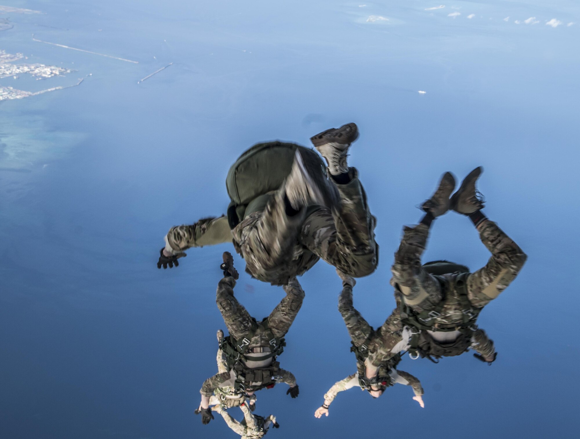 Military free fall operations at Kadena