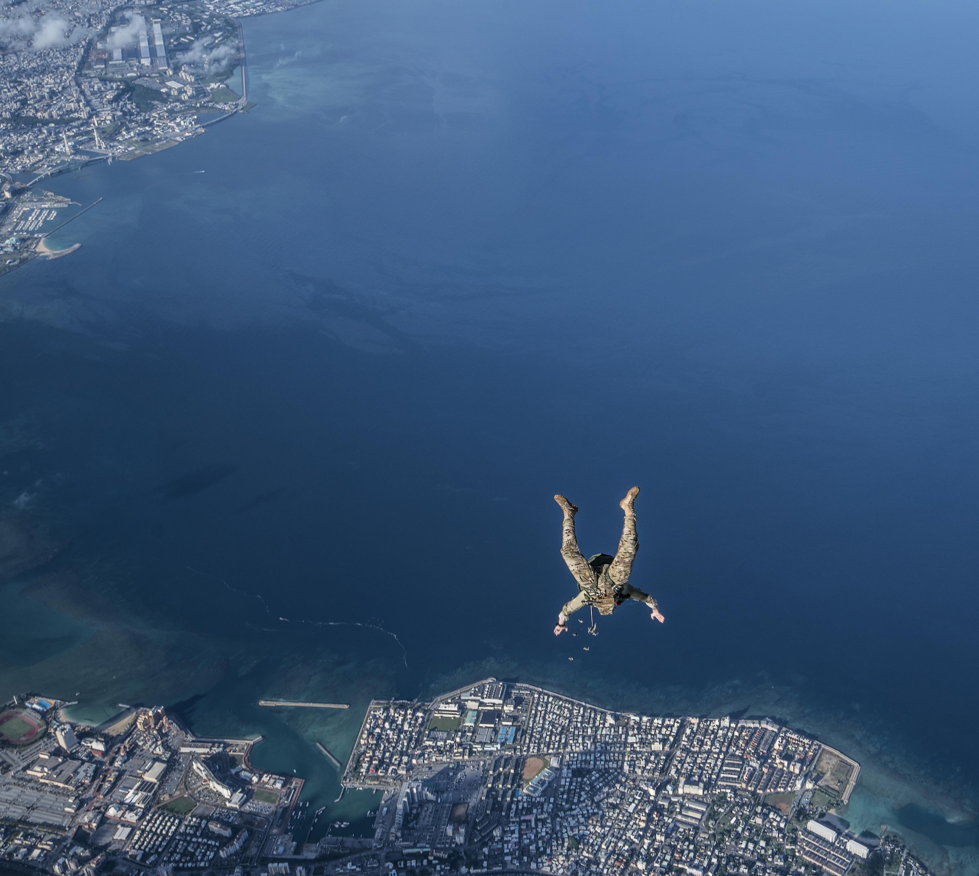 Military free fall operations at Kadena
