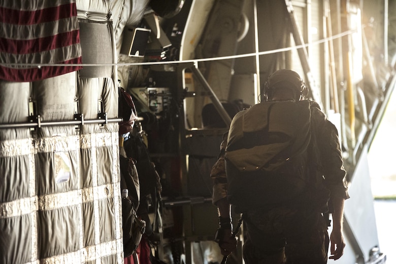 Military free fall operations at Kadena