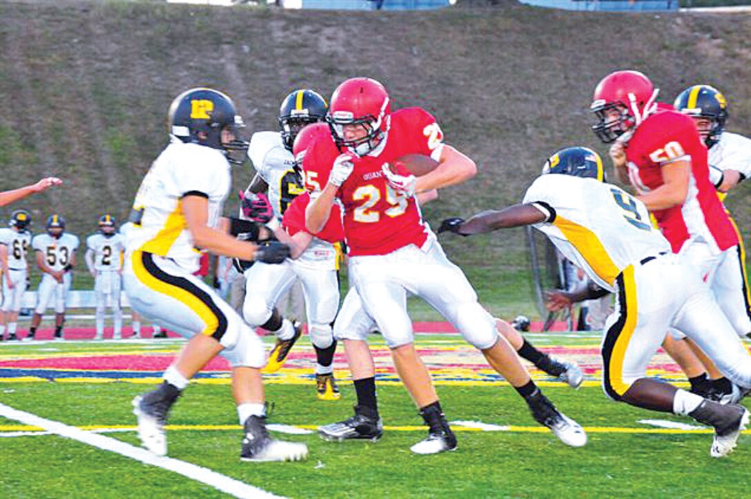 Quantico Middle/High School football team in action