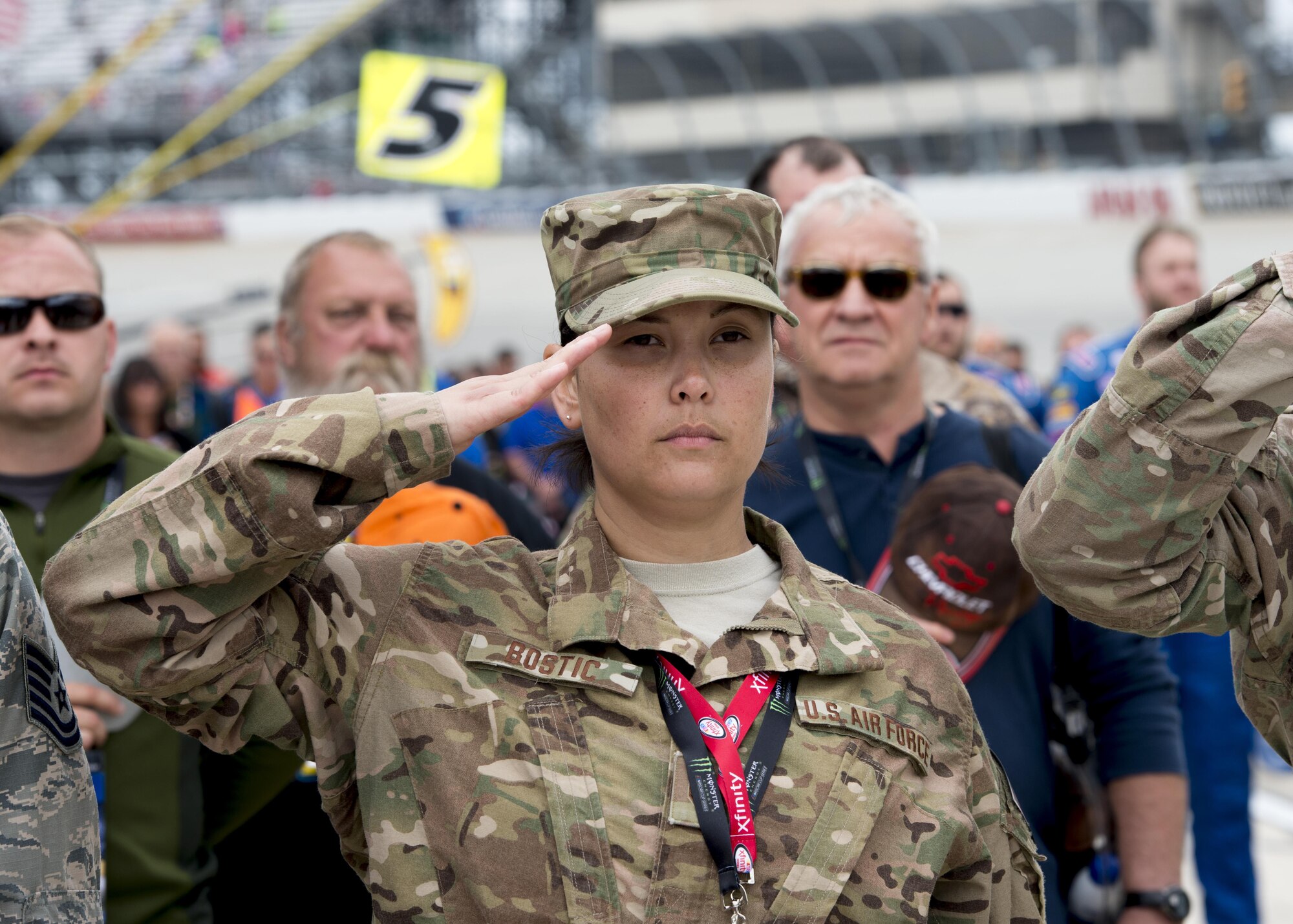 Joe Gibbs Racing hosts Airmen to the track